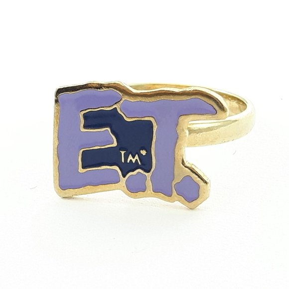 Vintage E.T. the Extra Terrestrial Ring - VTG Adjustable Ring with E.T. Logo - Picture 2 of 3